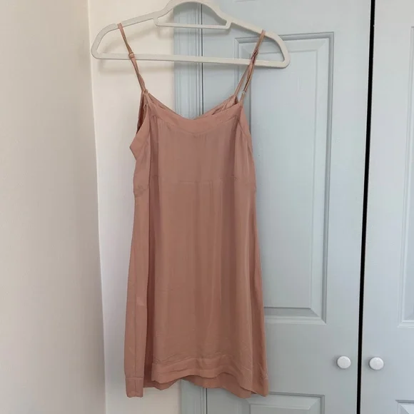 Women’s Satin Slip Dress in Blush Pink - Picture 6 of 16